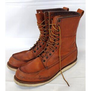 Red Wing 10877 8 Inch Leather Moc Toe Lace Up Heritage Work Boot USA 13 EUR 47